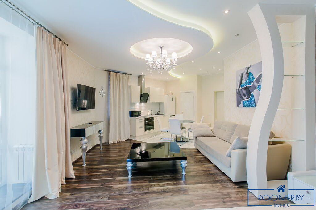 Квартира на сутки в Минске на улица Кальварийская, 16 гостиная