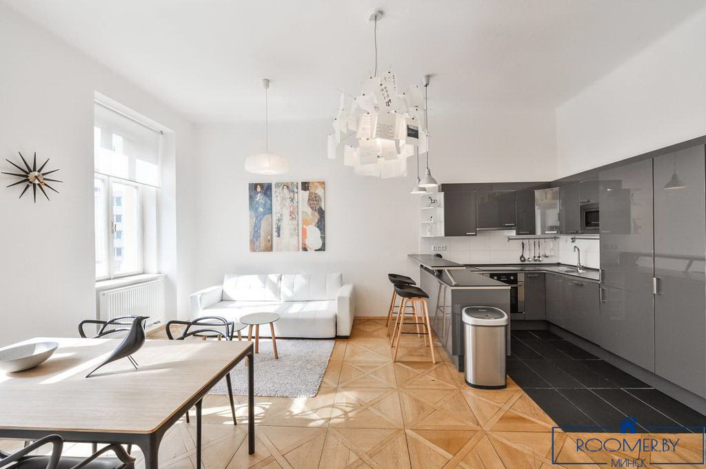 Двухкомнатная квартира на сутки Минск Димитрова кухня