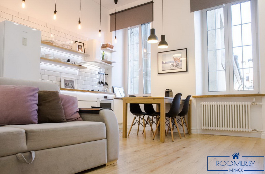 Квартира на сутки в Минске возле метро Немига гостиная