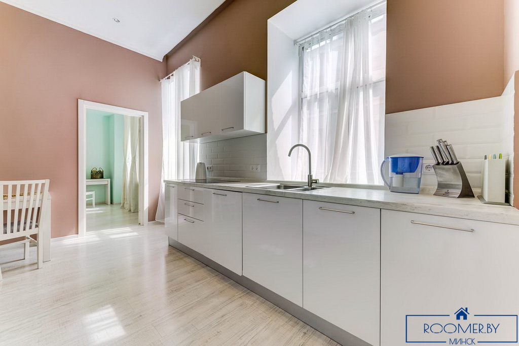 Квартира на сутки в Минске на улице Димитрова, 5 кухня