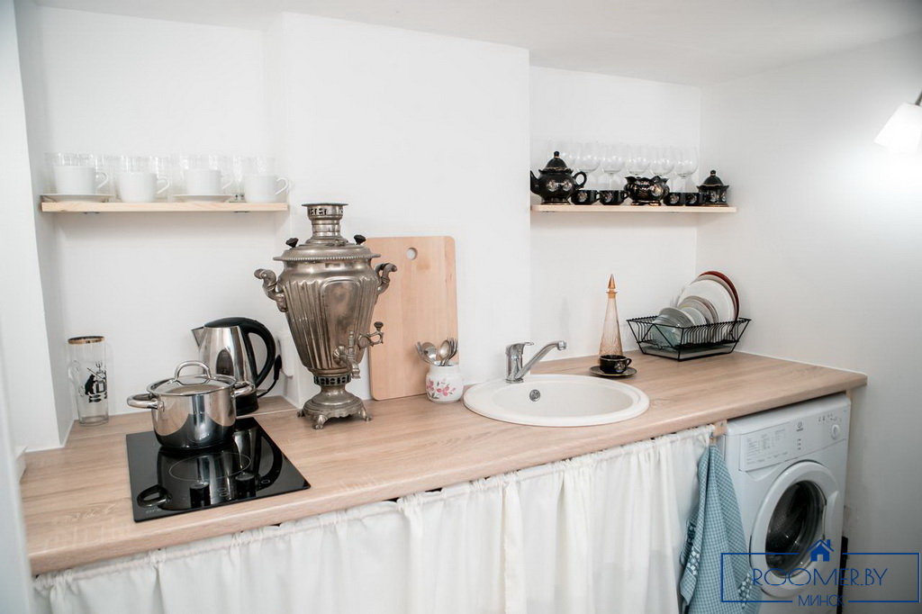Квартира на сутки в Минске возле метро Немига кухня