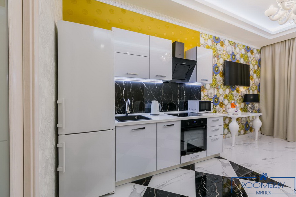 Квартира на сутки в Минске возле метро Немига кухня