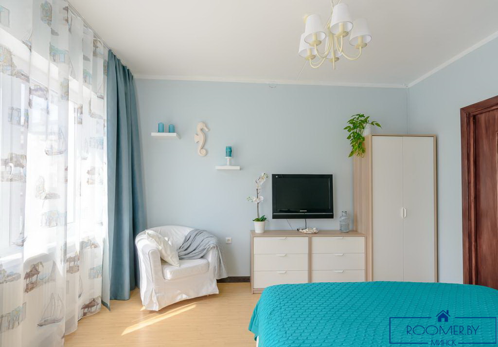 Однокомнатная квартира на сутки Минск Димитрова спальня