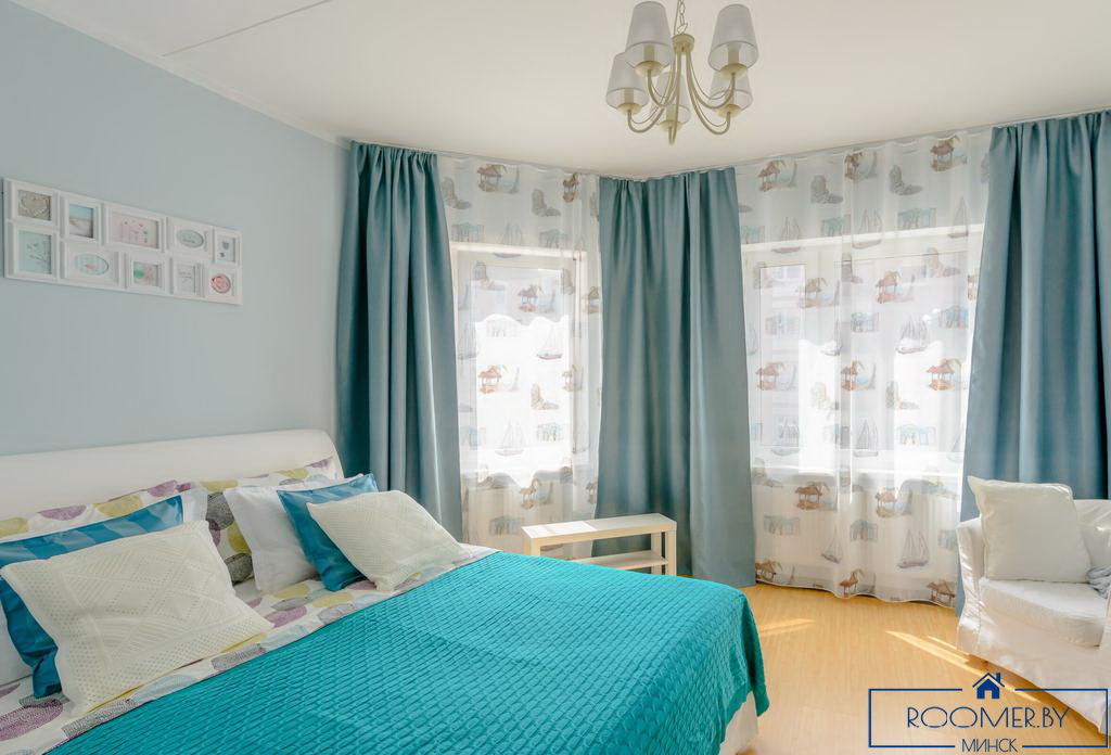 Однокомнатная квартира на сутки Минск Димитрова спальня