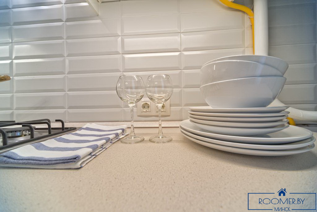 Квартира на сутки в Минске возле метро Немига кухня