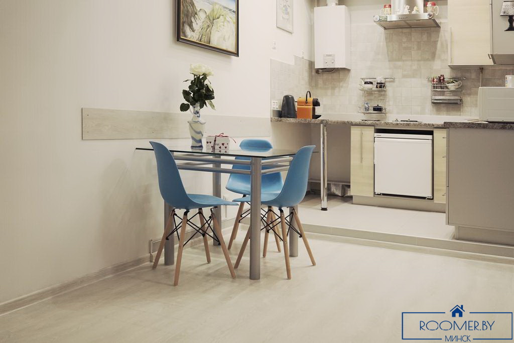 Квартира на сутки в Минске возле метро Немига кухня