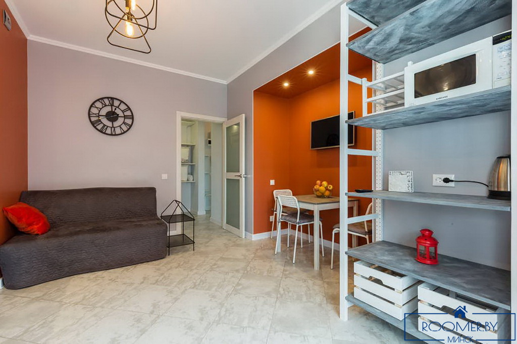 Квартира на сутки в Минске возле метро Немига гостиная