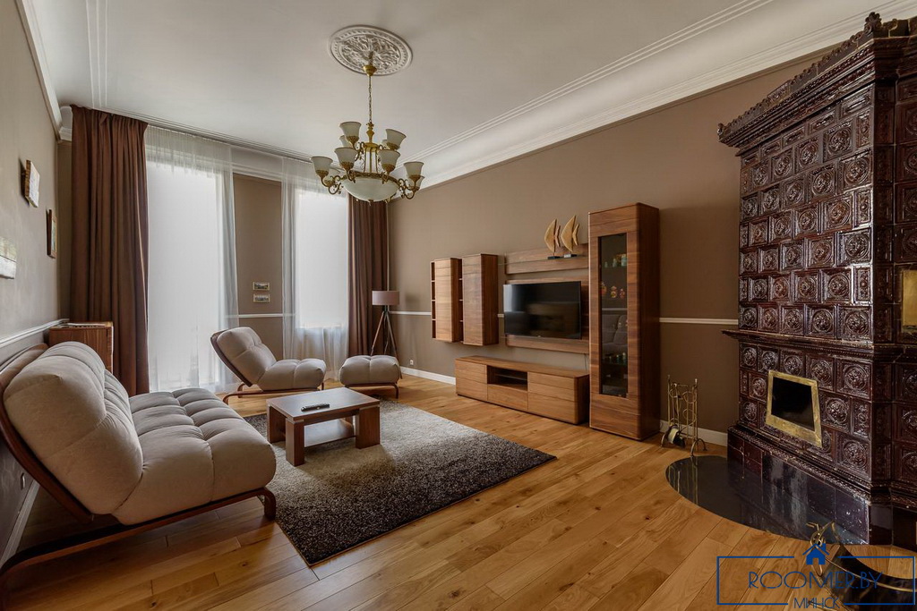 Квартира на сутки в Минске возле метро Немига гостиная