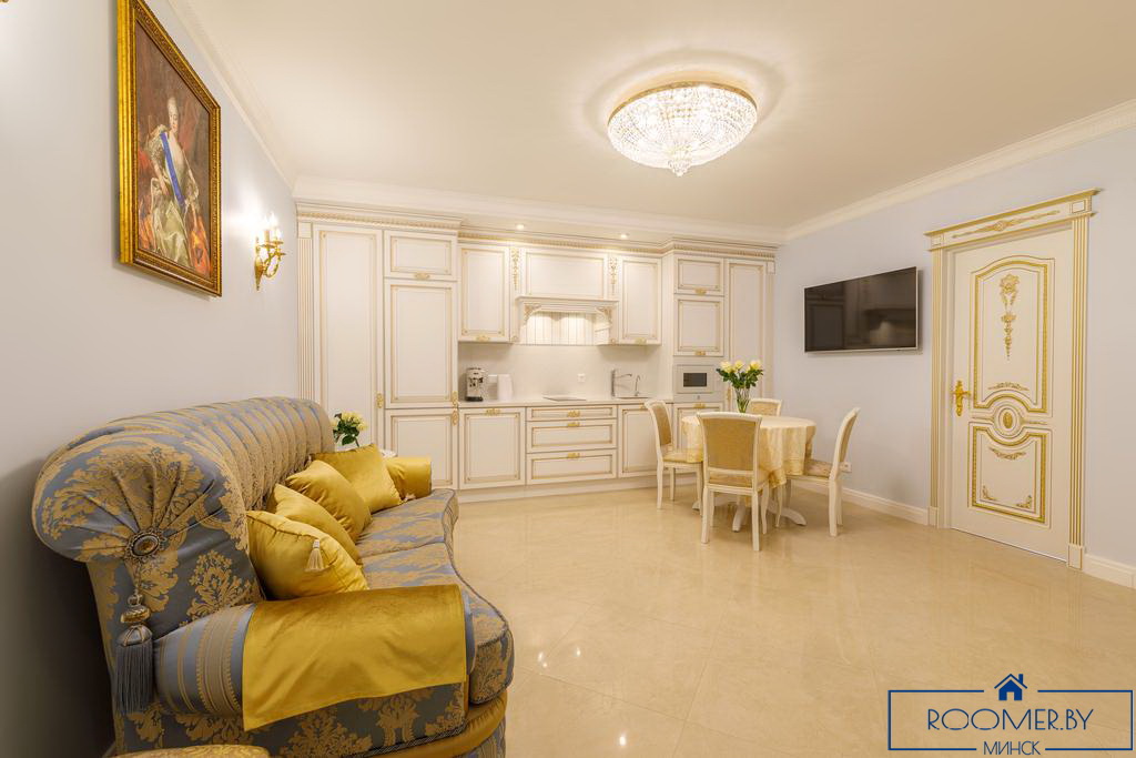 Квартира на сутки в Минске возле метро Немига гостиная