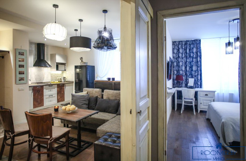 Квартира на сутки в Минске возле метро Немига гостиная