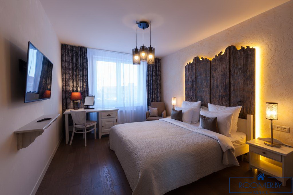 Квартира на сутки в Минске возле метро Немига спальня