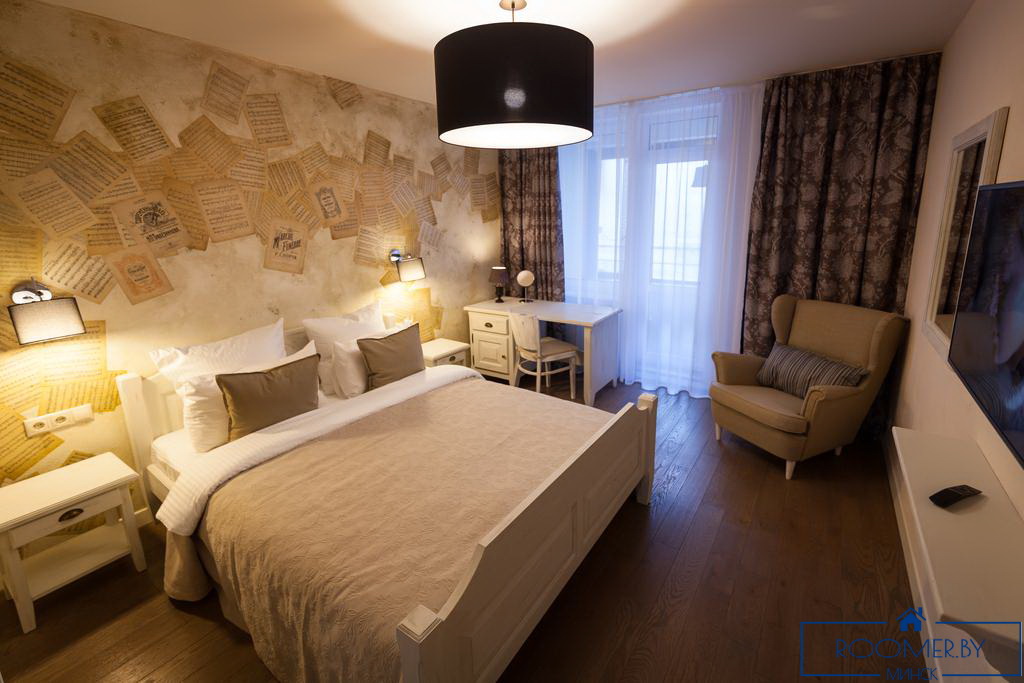 Квартира на сутки в Минске возле метро Немига спальня