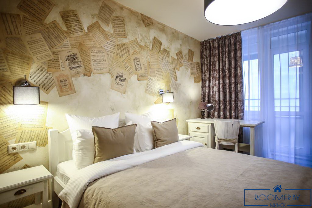 Квартира на сутки в Минске возле метро Немига спальня