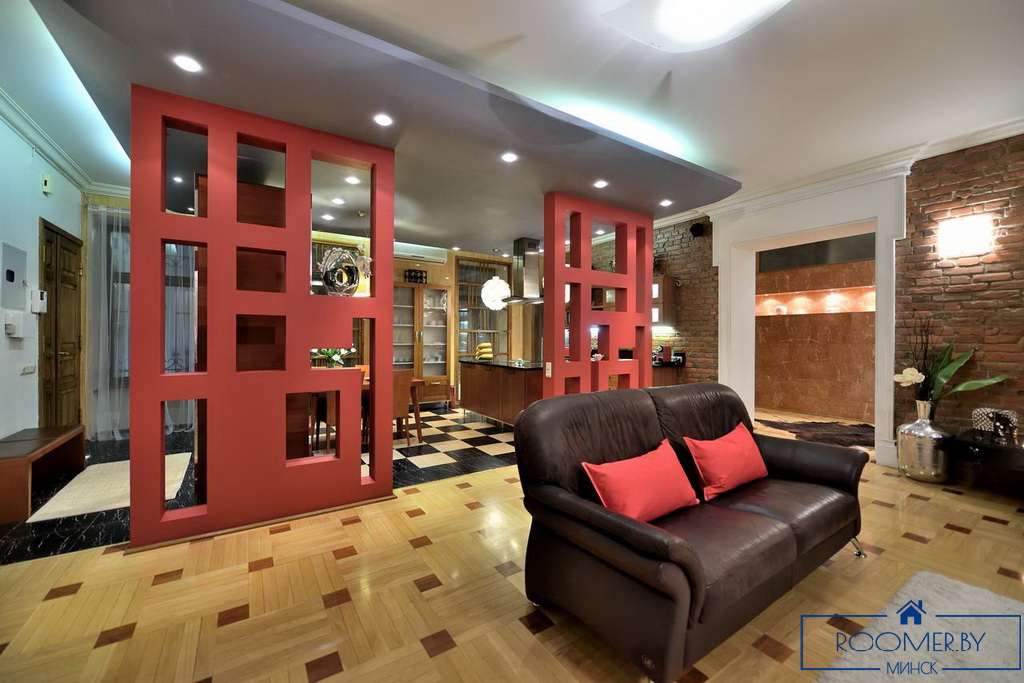 Квартира на сутки в Минске возле метро Площадь Победы гостиная