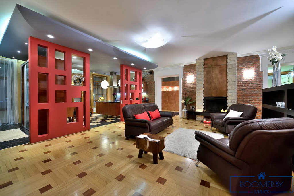 Квартира на сутки в Минске возле метро Площадь Победы гостиная