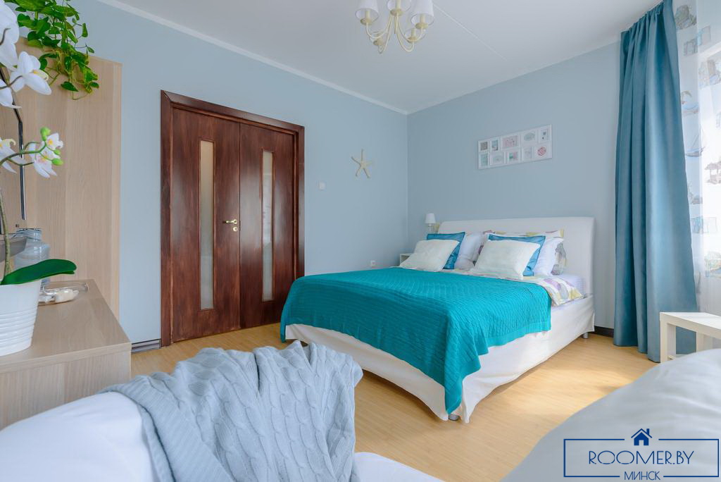 Однокомнатная квартира на сутки Минск Димитрова спальня