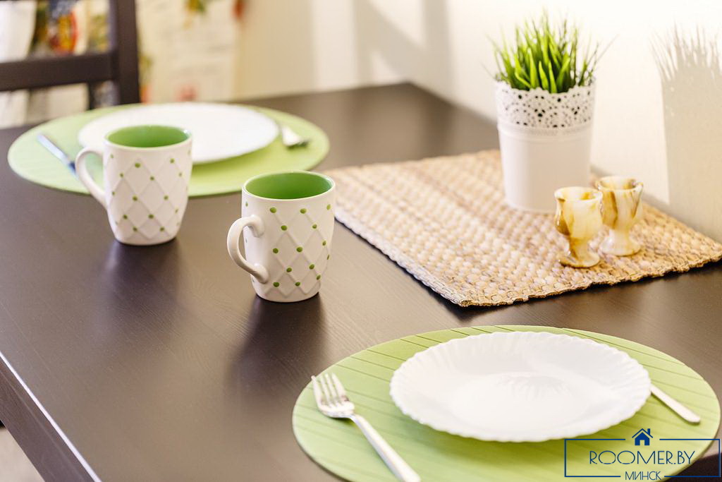 Однокомнатная квартира на сутки в Минске Киселева кухня