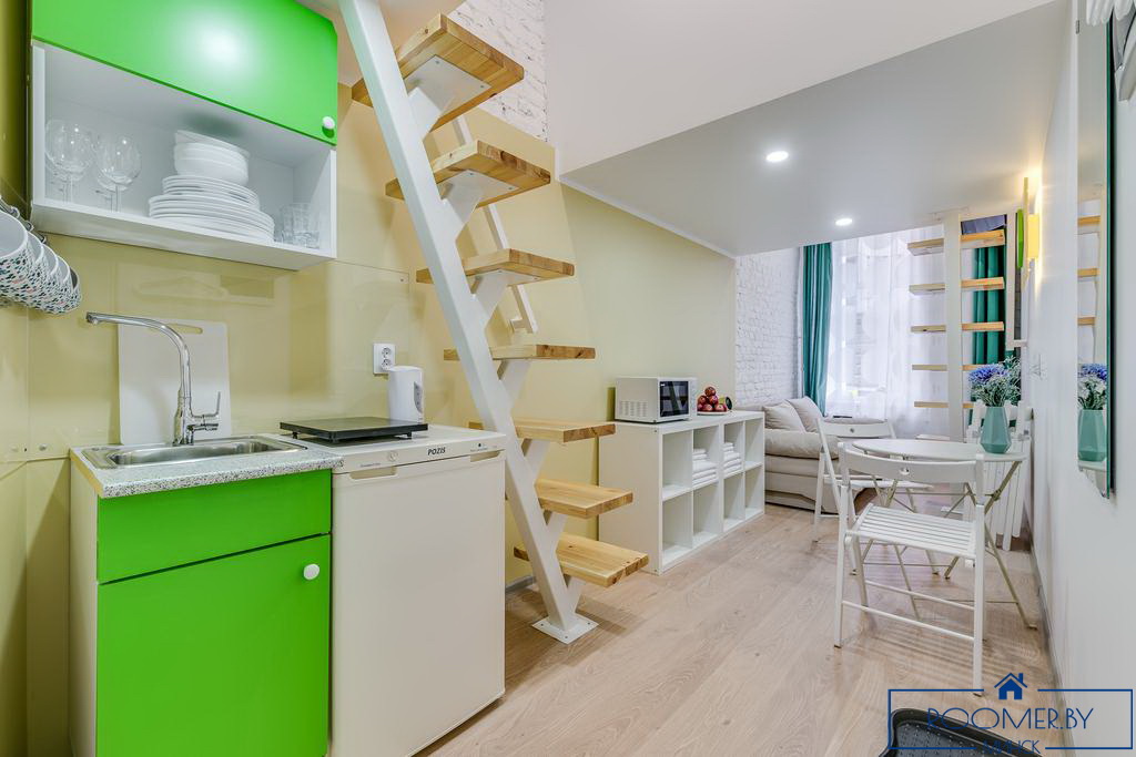 Квартира на сутки в Минске возле метро Институт Культуры кухня