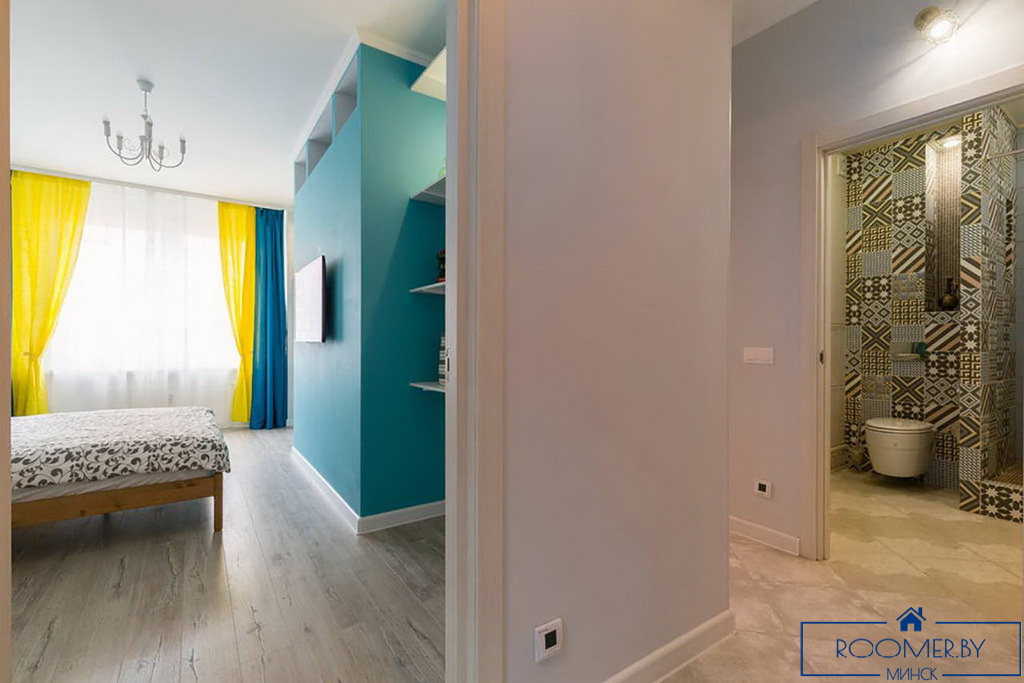 Квартира на сутки в Минске возле метро Немига спальня