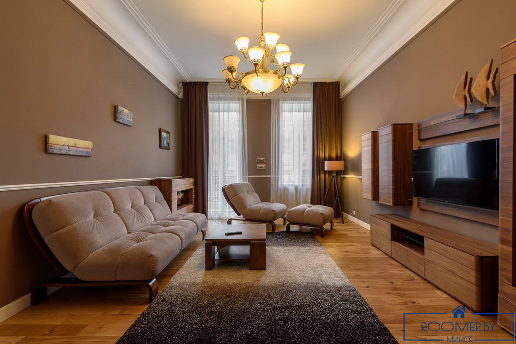 Квартира на сутки в Минске возле метро Немига гостиная