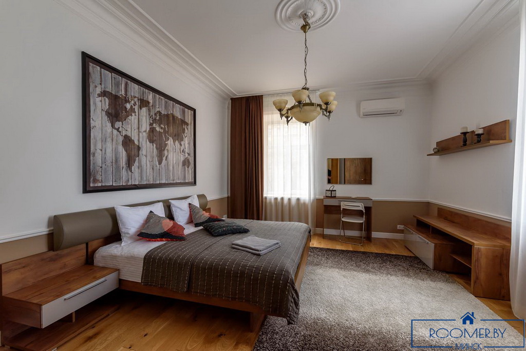 Квартира на сутки в Минске возле метро Немига спальня