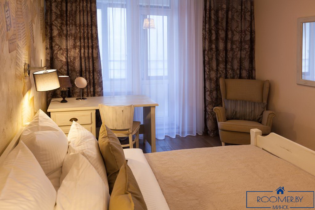 Квартира на сутки в Минске возле метро Немига спальня