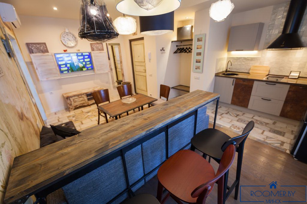 Квартира на сутки в Минске возле метро Немига гостиная