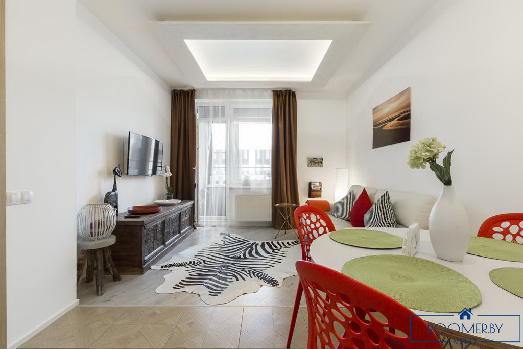 Квартира на сутки в Минске на улице Скрыганова, 4Д гостиная