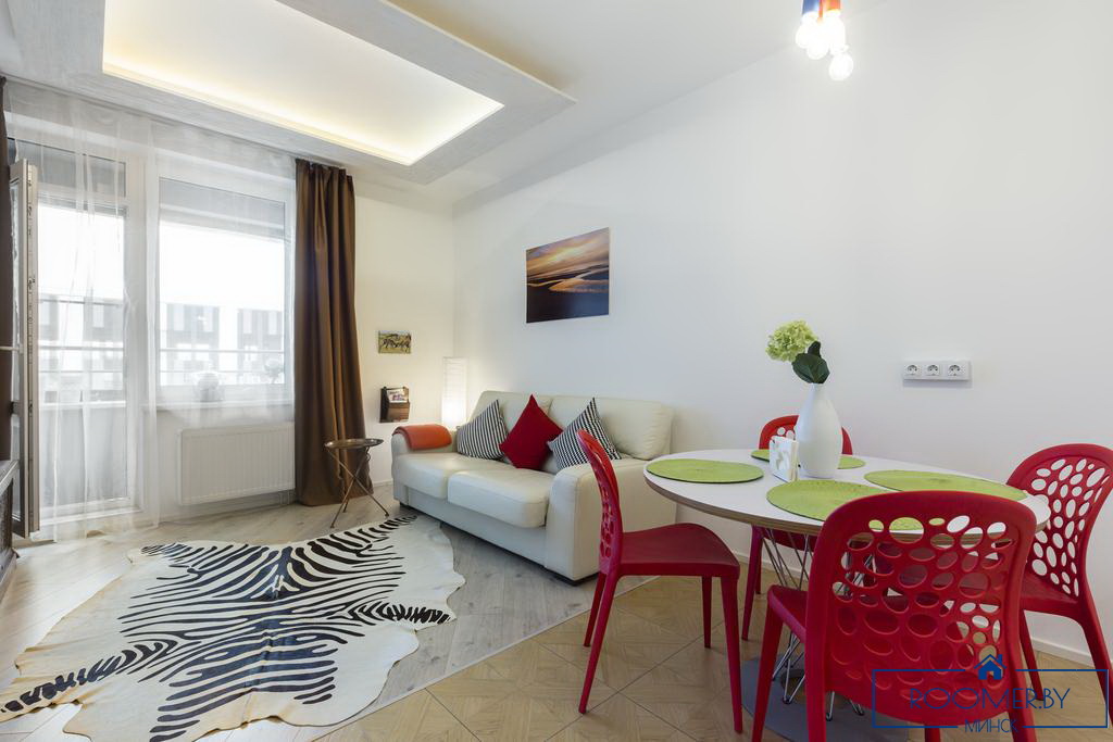 Квартира на сутки в Минске на улице Скрыганова, 4Д гостиная