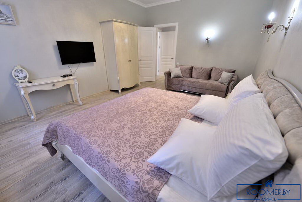 Квартира на сутки в Минске на улице Скрыганова, 4А спальня