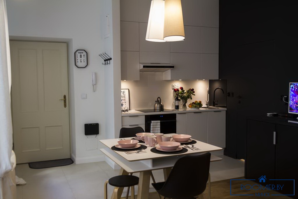 Квартира на сутки в Минске на улице Скрыганова, 4Д кухня