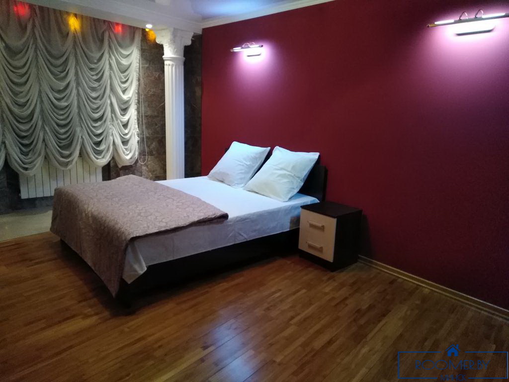 Двухкомнатная квартира на сутки Минск Полоцкой спальня