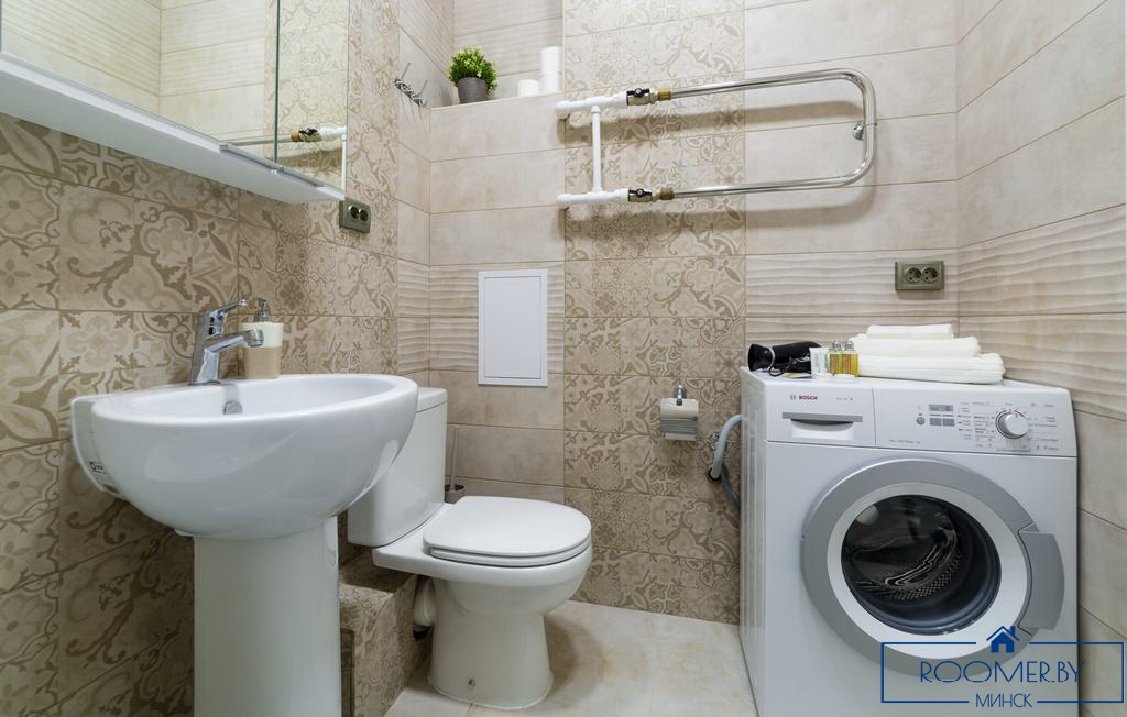 Двухкомнатная квартира на сутки в Минске на Ольшевского ванна