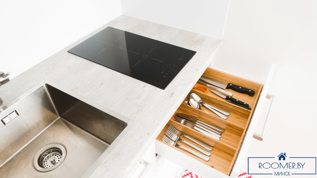 Однокомнатная квартира на сутки в Минске на Притыцкого кухня