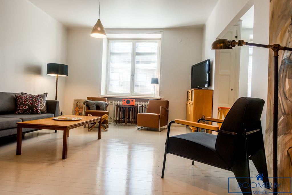 Однокомнатная квартира на сутки в Минске на Притыцкого гостиная