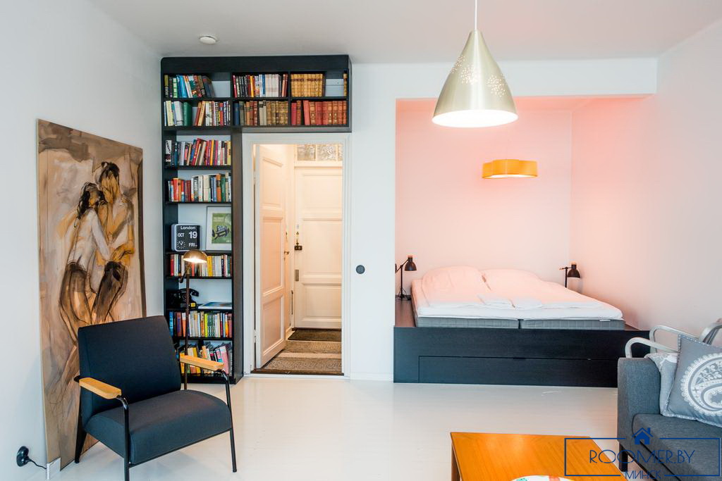 Однокомнатная квартира на сутки в Минске на Притыцкого спальня