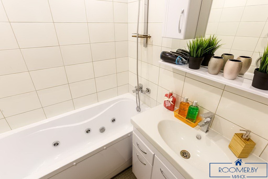 Однокомнатная квартира на сутки в Минске на Притыцкого ванна