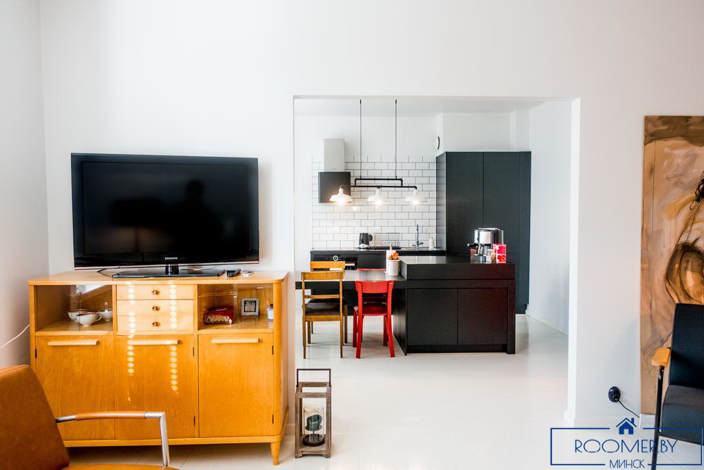 Однокомнатная квартира на сутки в Минске на Притыцкого кухня