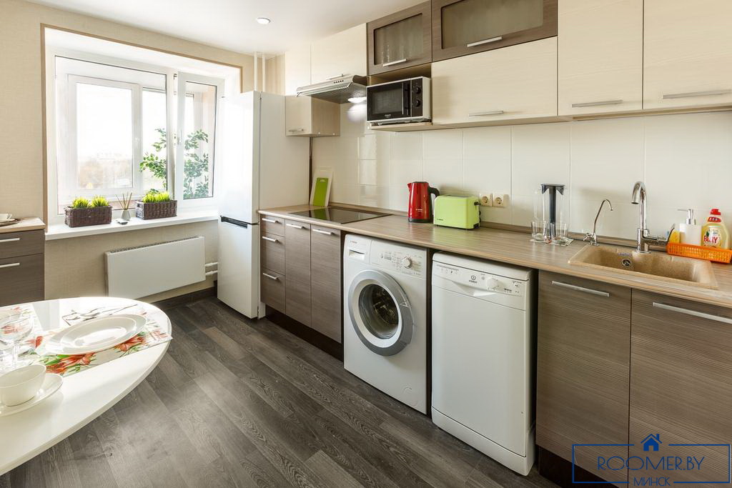 Однокомнатная квартира на сутки в Минске на Притыцкого кухня