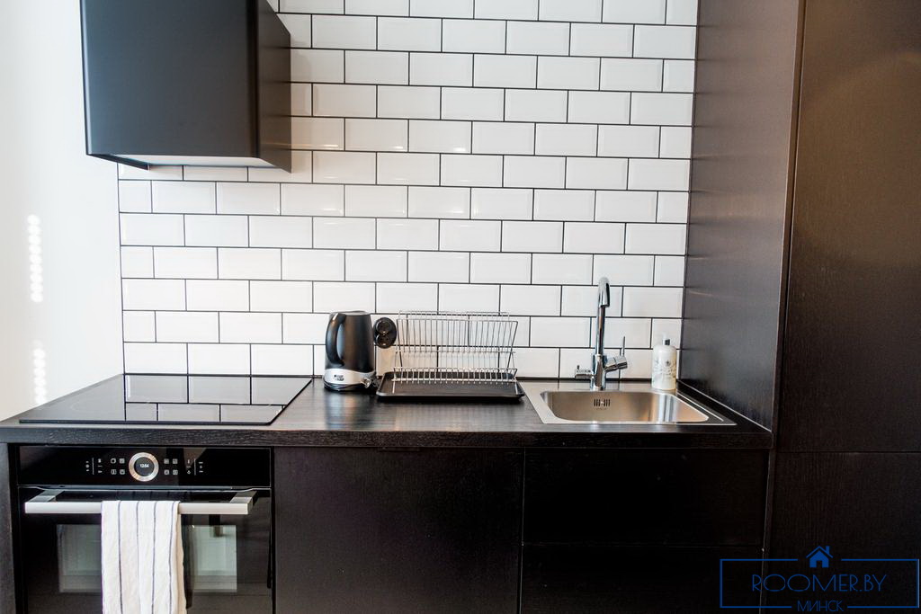 Однокомнатная квартира на сутки в Минске на Притыцкого кухня