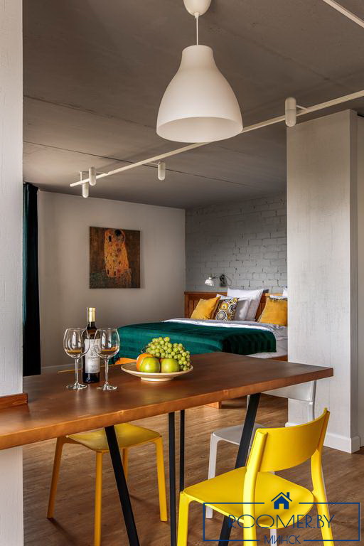 Однокомнатная квартира на сутки в Минске на Притыцкого гостиная