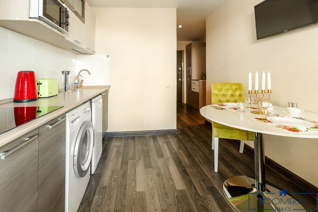 Однокомнатная квартира на сутки в Минске на Притыцкого кухня