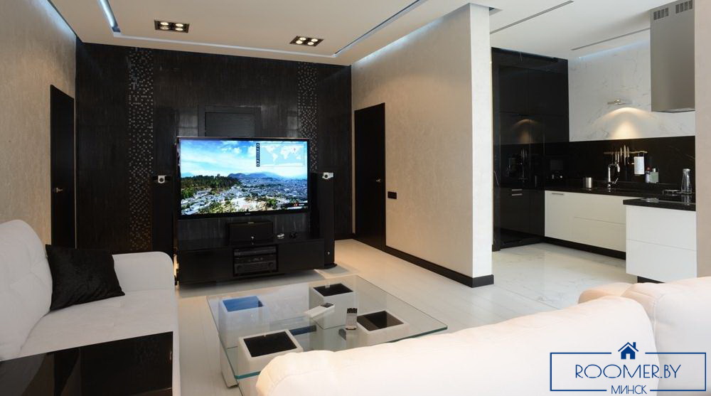 Однокомнатная квартира на сутки в Минске на Притыцкого гостиная