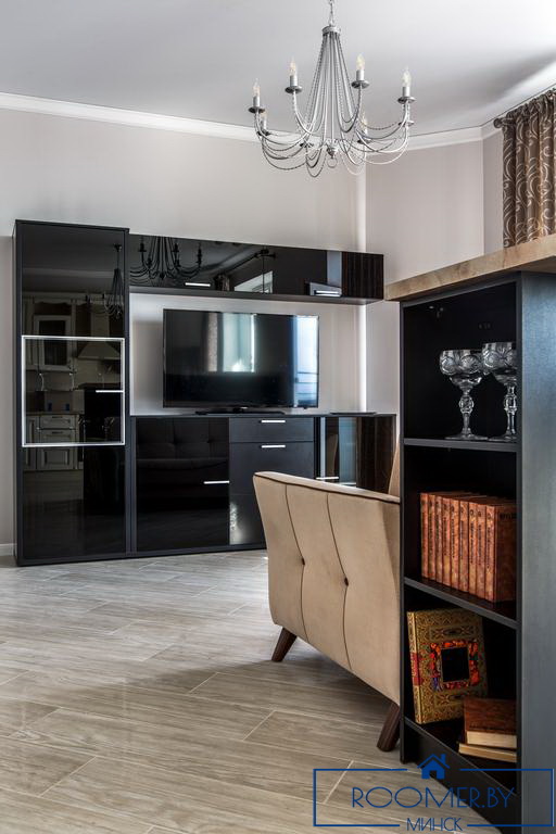 Однокомнатная квартира в Минске на Ольшевского гостиная