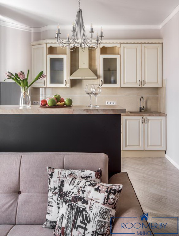 Однокомнатная квартира в Минске на Ольшевского гостиная