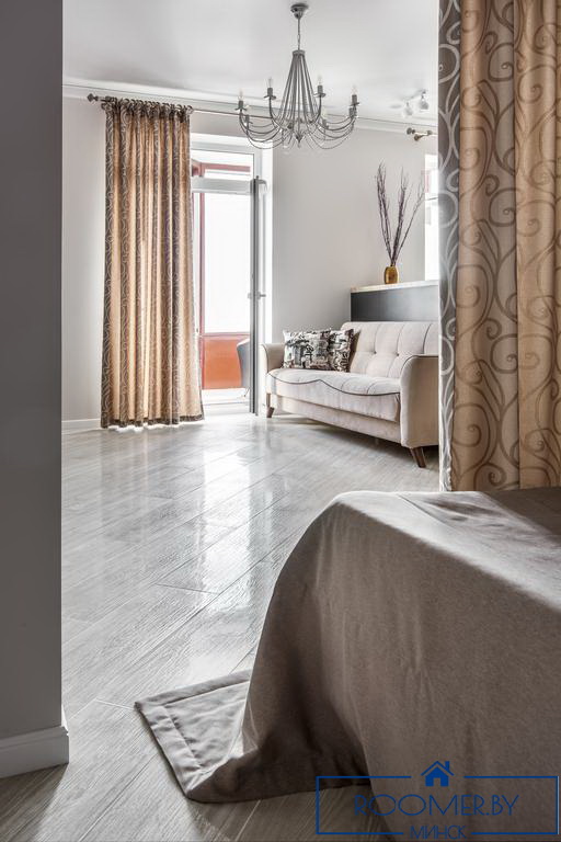 Однокомнатная квартира в Минске на Ольшевского гостиная