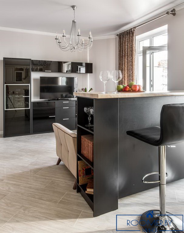 Однокомнатная квартира в Минске на Ольшевского гостиная