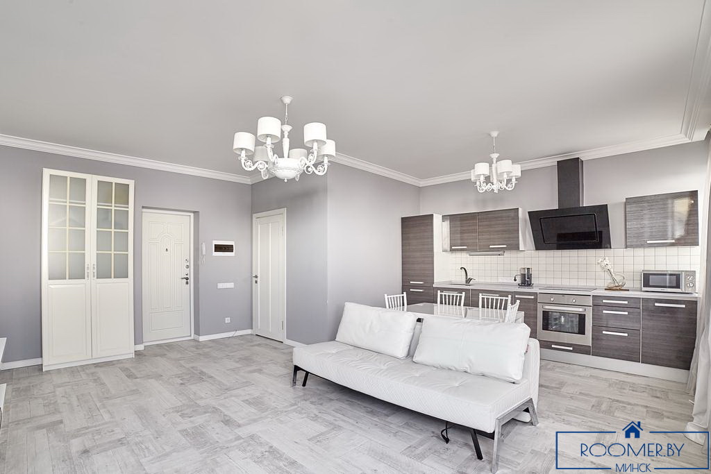 Трехкомнатная квартира на сутки Минск Полоцкой гостиная