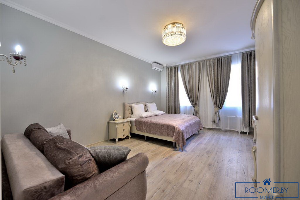 Квартира на сутки в Минске на улице Скрыганова, 4А спальня