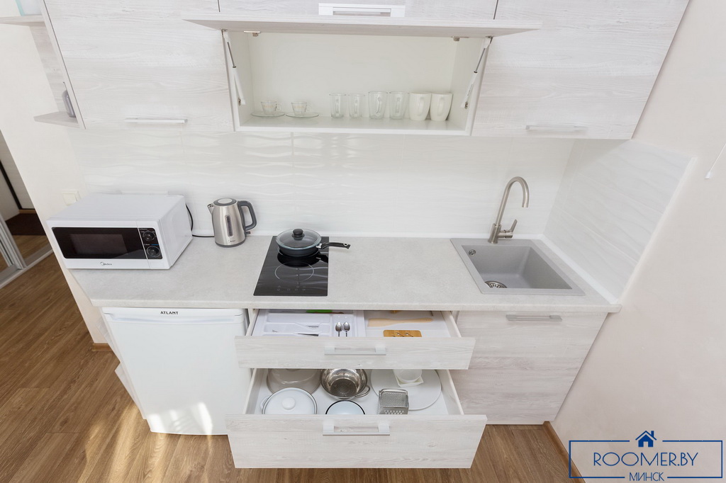 Квартира на сутки в Минске на Полоцкой, 5 кухня